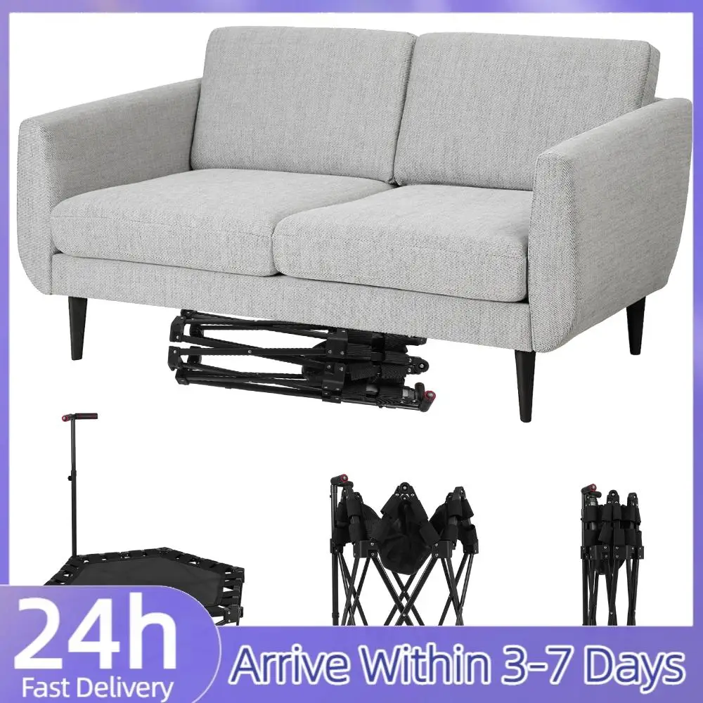 

Adjustable T-Bar Trampoline One-Step Fold & Open Household Rebounding Trampoline 225kg Max Load Indoor & Outdoor Workout