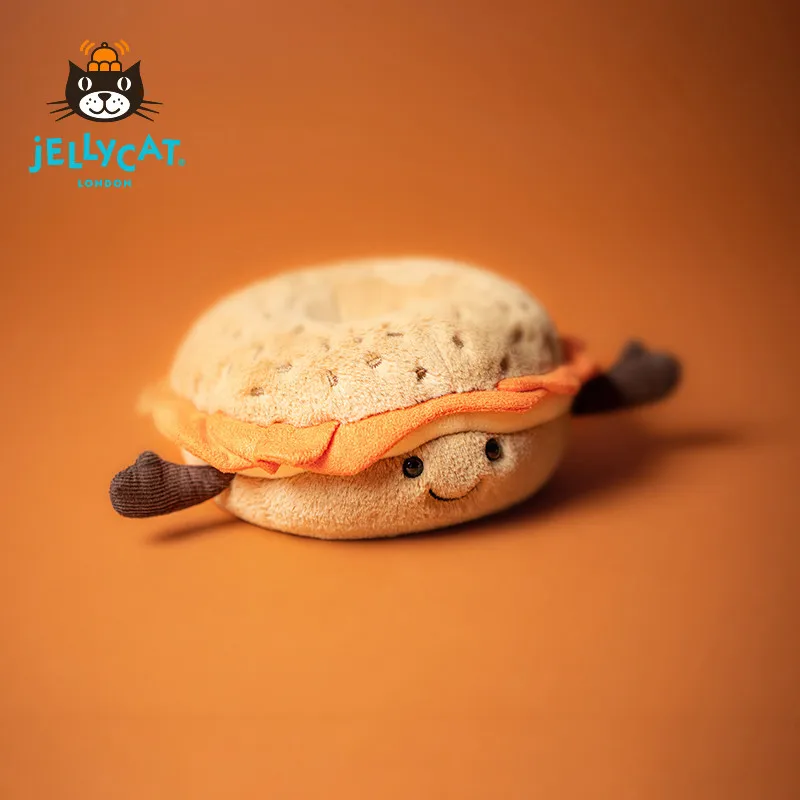 

UK Jellycat Fun Bagel Plush Toy Comfort Doll Soft Stuffed Cute Doll Birthday Gift