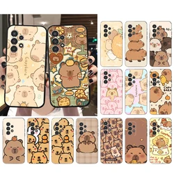 Cute Capybara Phone Case For Samsung Galaxy A15 A35 A55 A52 A53 A54 A33 A34 A25 A05S A16 A14 A05 A13 M15 M55 M35