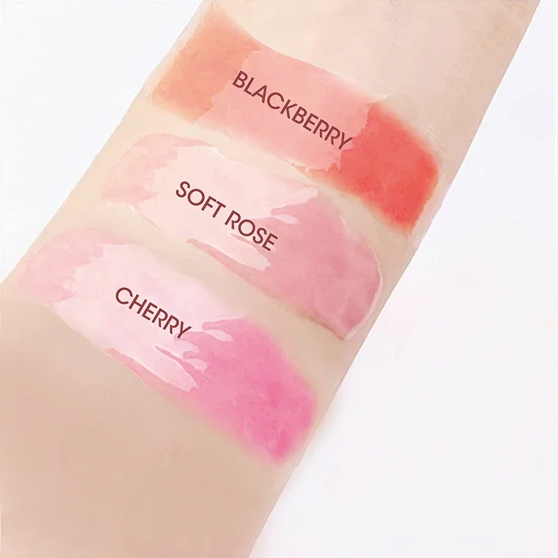 3-Color Tinted Lip Glaze Jelly Mirror Lipstick - Long-Lasting Moisturizing Waterproof Non-Stick Lip Balm Fade Lip Lines Makeup