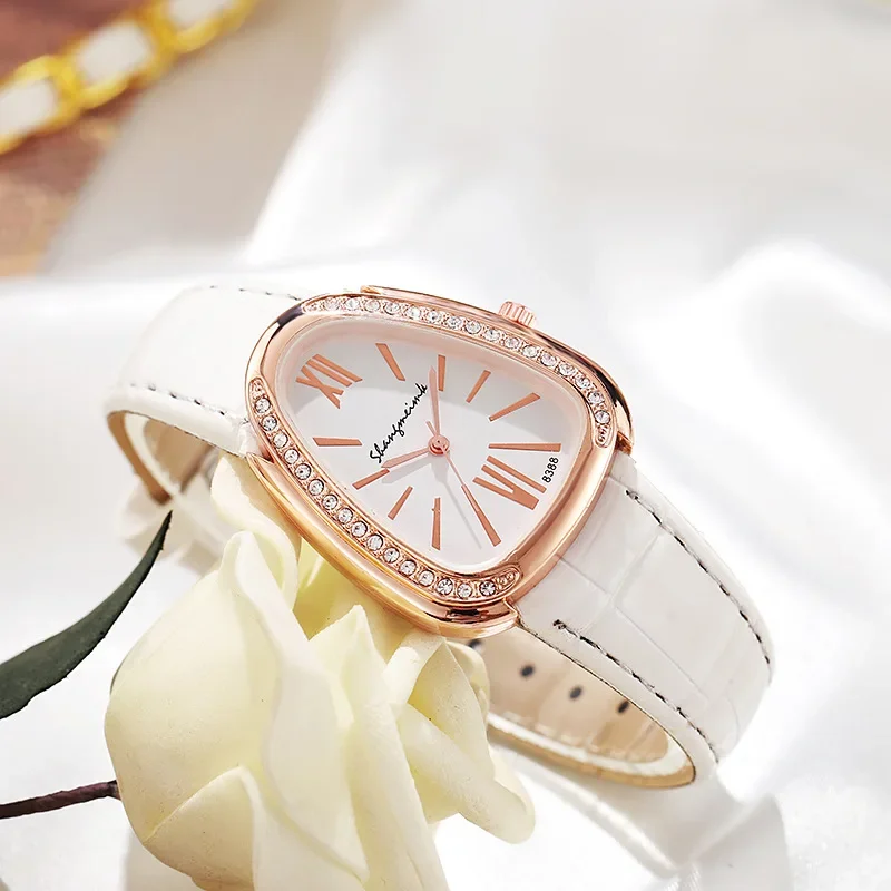 1pc-Fashion شكل الأفعى الهاتفي المرأة كوارتز ساعة عادية حزام من الجلد ساعة اليد للسيدات على مدار الساعة هدية