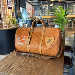 New Dry Wet Separation Gym Bag Men's and Women's Portable Luggage Bag Large Capacity Leather Travel Bag Fashion Boarding Bag