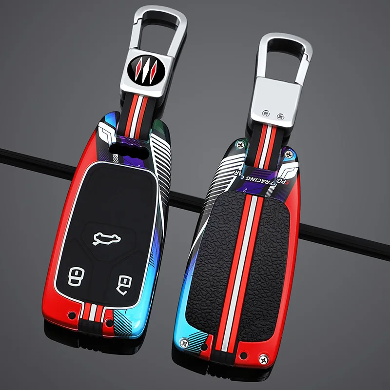 

Zinc Alloy Car Remote Key Case Cover Shell For Audi A4 B9 A5 A6 8S 8W Q5 Q7 4M S4 S5 S7 TT TTS TFSI RS Protector Fob Keyless