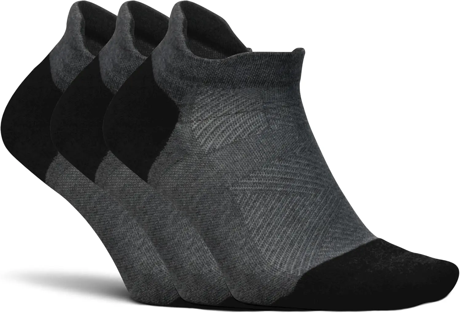 Elite Max Cushion No Show Tab Unisex Running Socks, Athletic Compression Socks, Moisture Wicking