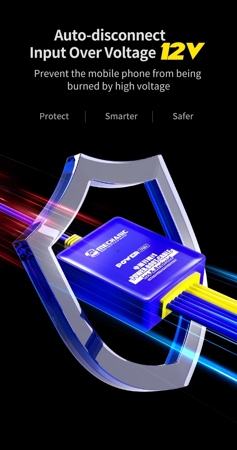 【MECHANIC】 Power Max Series Netzteil-Testkabel, Handy-Boot-Line, Batterie-Testkabel-Set für die Reparatur von Android iOS-Systemen