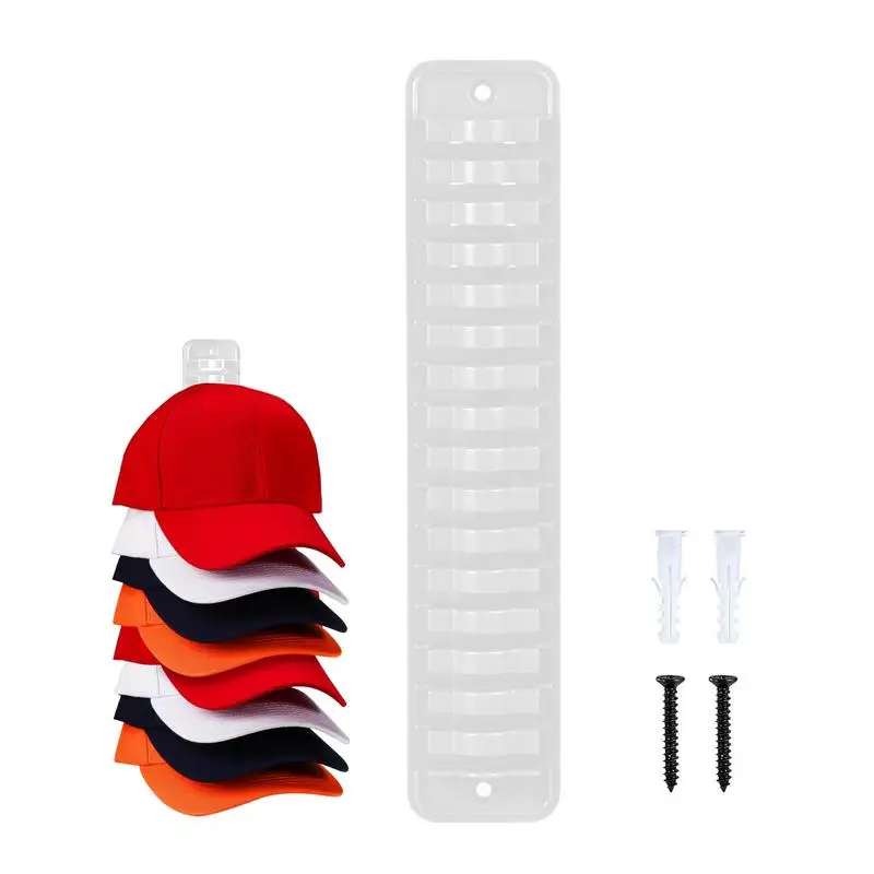 Hat Organizer Adhesive Storage Holder For Hat Hat Hanger Holder For Holds Up To 16 Hats Baseball Hat Display Rack For Bedroom