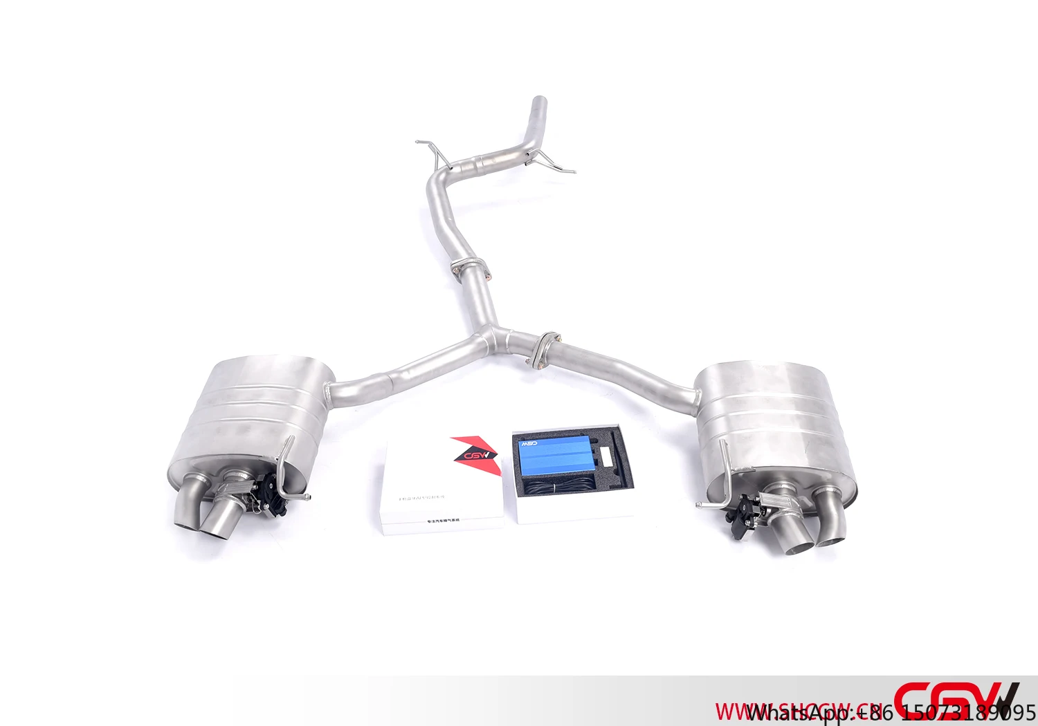 Active Sound Exhaust Pipes Car Muffler Catback System for  A4/A5 B9 2.0T 2016-2024 With Electric Valves