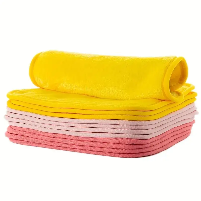 1/7 قطعة من قماش مزيل المكياج للوجه والعين والشفاه، وسادات مزيل المكياج القابلة لإعادة الاستخدام، قماش تنظيف الوجه من الألياف الدقيقة الناعمة #4