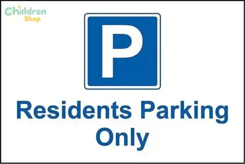 Residents Parking Only Metal Park Safety Sign,No Frame