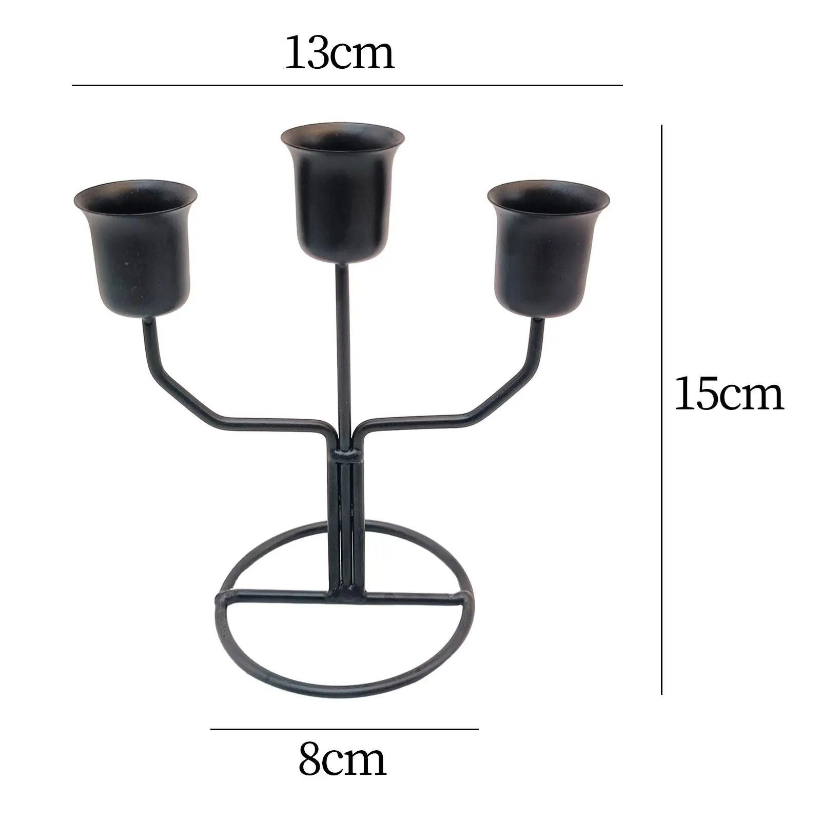 3 Arms Candle Holder Iron Simple Creative Candelabra Candleholder Centerpiece for Living Room Bar Party Bedroom Decoration