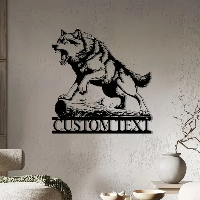 Custom Metal Wall Sculpture Art Statue, Abstract Wolf Teeth Metal Artwork for Home Office, Luxury Gift Suitable for Birthdays