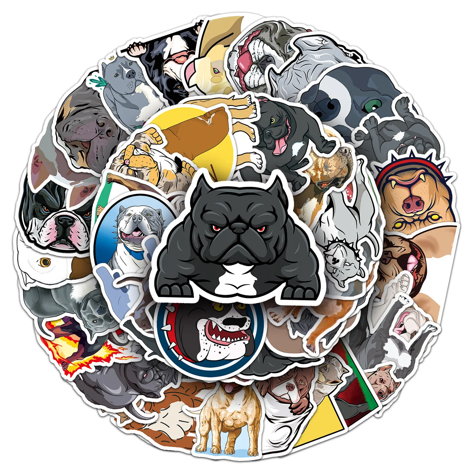 50PCS Amerikaanse bully pitbull Bully Hond Leuke Hond Hond Decoratie Water Cup Mobiele Telefoon Case Gitaar iPad Waterdichte Sticker kinderen Speelgoed