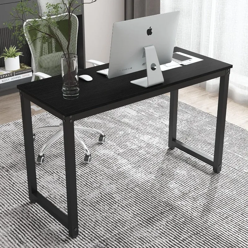 39 Inch Small Space Computer Desk, Family Desk, Heavy Duty Multi-Function Desk, Desktop Workstation, Black