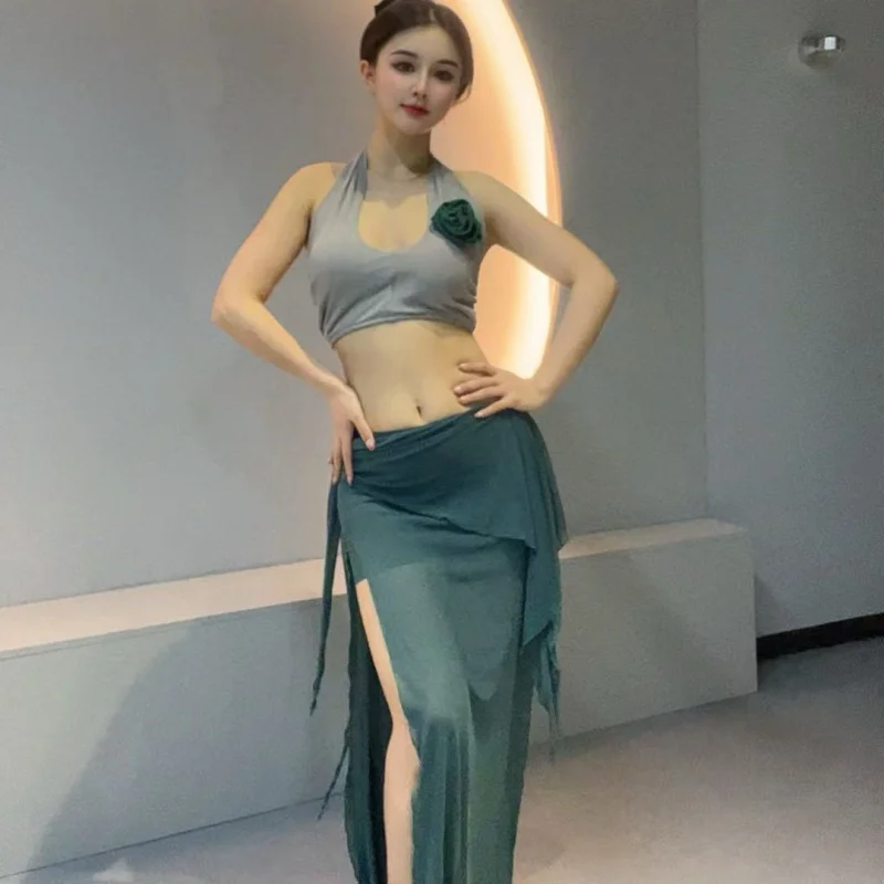 

Women's Oriental Dance Costumes Suit Comfortable Breathable Mesh Set Adult Belly Dance Professional Performance Clothing