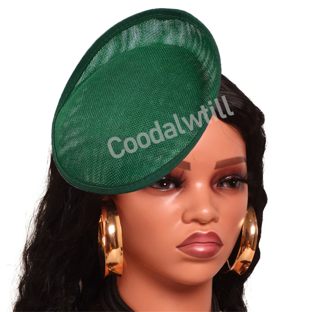 

20CM Green Fascinator Base Ladies Women Wedding Millinery Cap DIY Hair Accessories Bride Wedding Fascinator Hats Craft Supplies