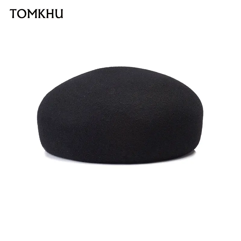 

New Winter Wool Beret Hat Women Fashion Retro Casual French Designer Style Pillbox Hat Artist Party Church Wedding Fedora Hat