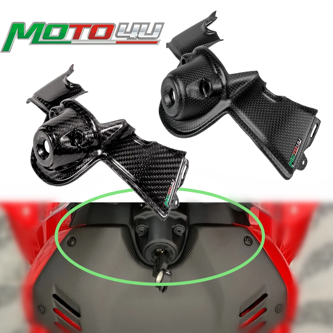 

For Ducati Panigale V4 V4S 2018 2019 2020 Carbon Fiber Lgnition Door Lock Key Cover Motorcycle Switch Key Cover Protector