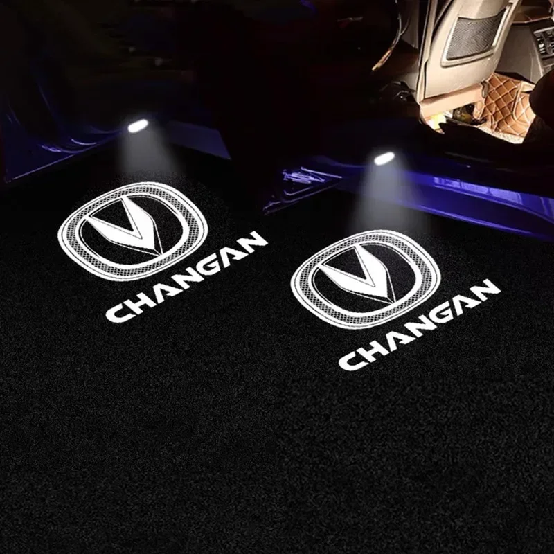 

Для Changan светодиодная эмблема дверной светильник Luces Ghost Shadow проектор украшение автомобиля CS15 CS75 CS95 EADO XT DT RAETON Honor Benni