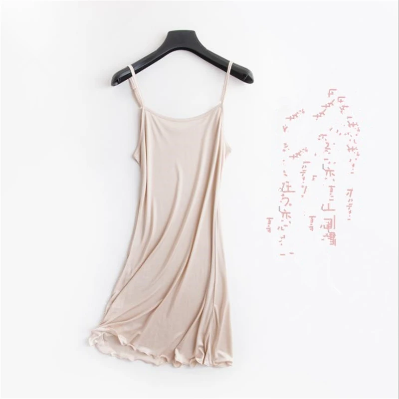 Thin Breathable Silk Dress for Women Sling 25% Silk Dresses Hedging Lady Pajamas Summer