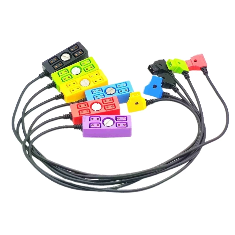 D-tap Splitter Cable D-tap Male to 4Port Dtap Female Adapter for V-Mount Camera