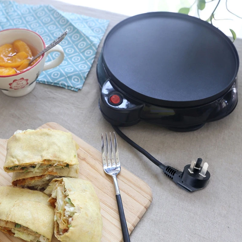 Portable Pancake Pan Electric Crepe Maker Electric Non-stick Baking Pan Small Pancake Maker Baking Pizza Machine Dropship