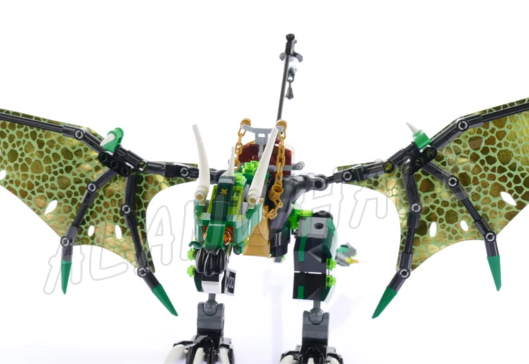 603 قطعة برج المنجنيق الأخضر NRG Dragon Sky Pirates 10526 مكعبات بناء ألعاب أطفال متوافقة مع الطراز