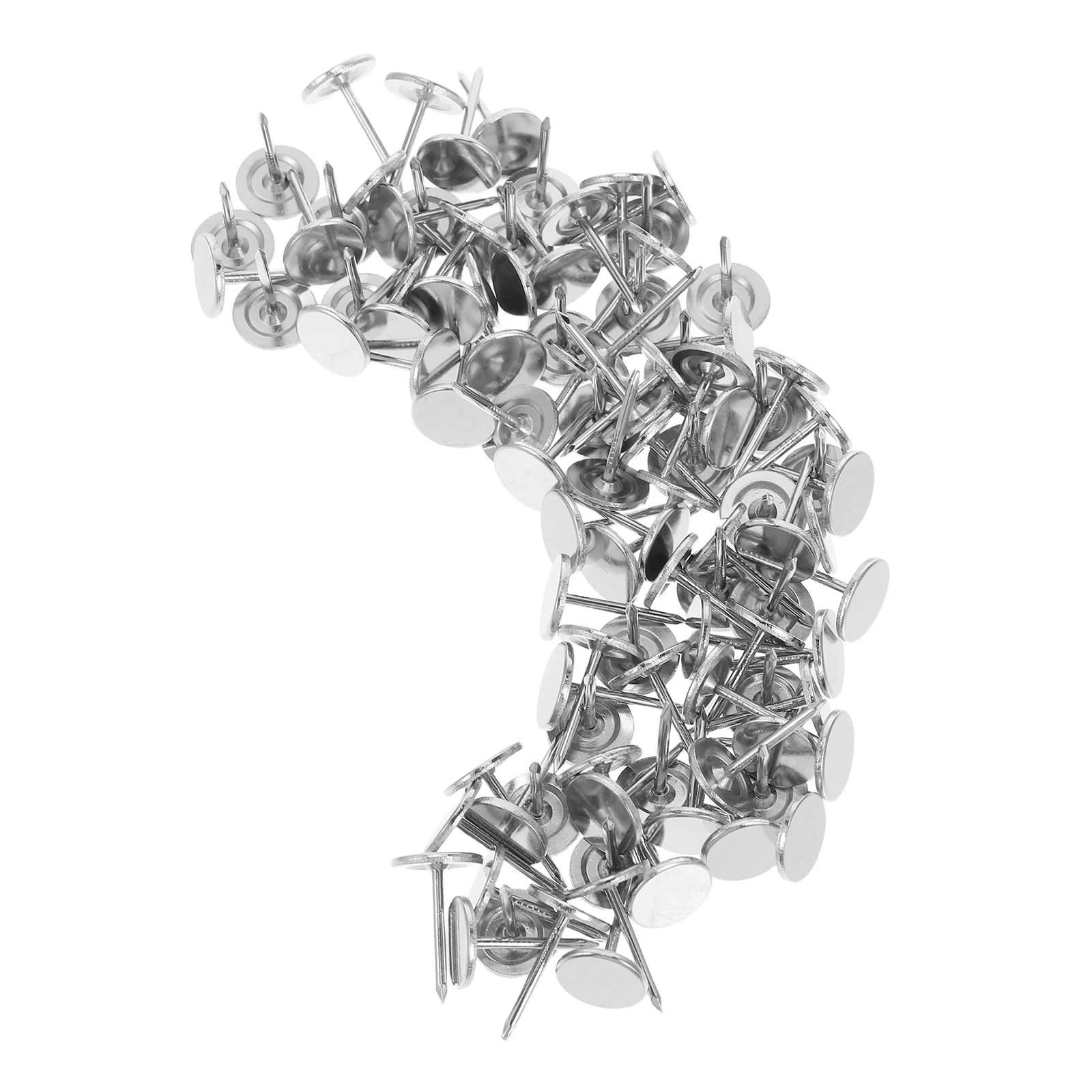 

100 Pcs Decorative Nails Flat Head Thumb Tacks Furniture Hardware Stainless Steel Tacks Upholstery Projects Wood Carpet