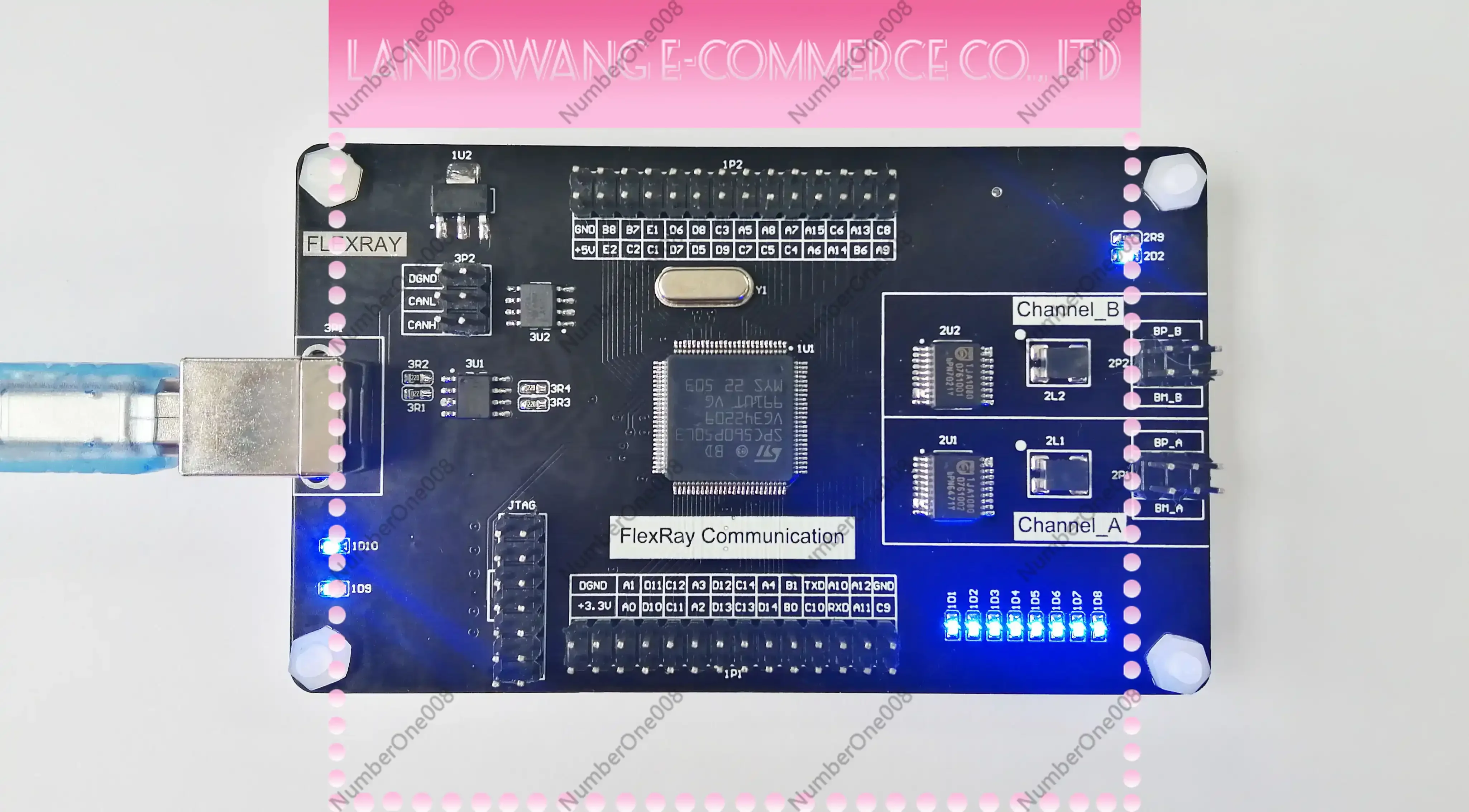 development board two-machine communication, FlexRay to serial port, FlexRay to CAN. Master control SPC560P50L3