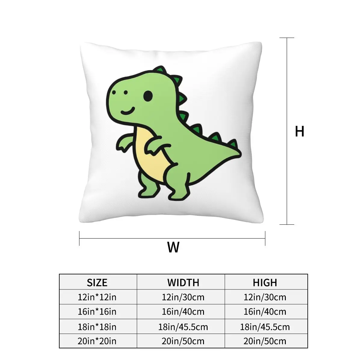 T Rex Square Pillowcase Cushion Cover Pillow Case Throw Pillow Cover for Home Bedroom Car