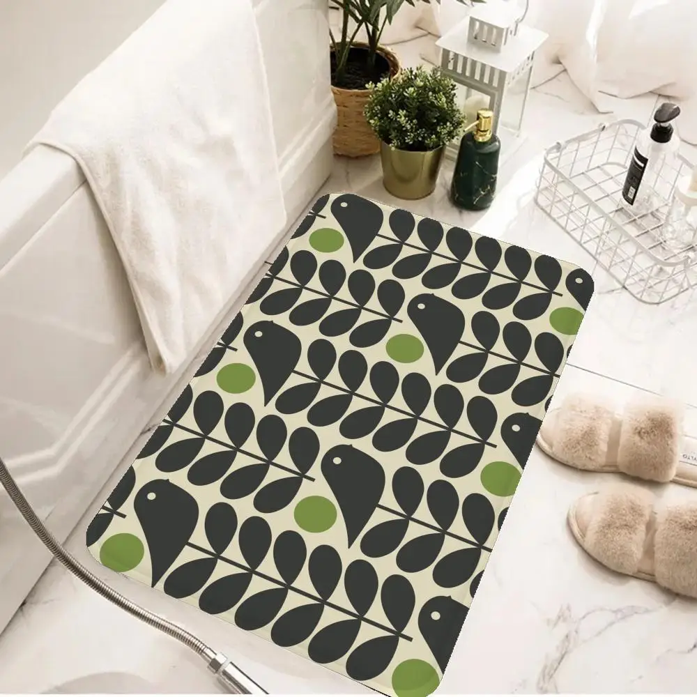 Orla Kiely Leaf Flower Floor Mat Floor Carpet Kids Room Bedroom Decoration Balcony Anti-Slip Doormat Living Room Hotel Decor Mat