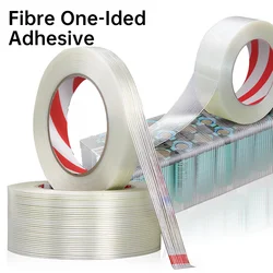 Strong Fiber Tape Filament Transparent Striped Fiber Tape Electrical Fixed Glass Steel Plate Strapping Model Sealing Tape
