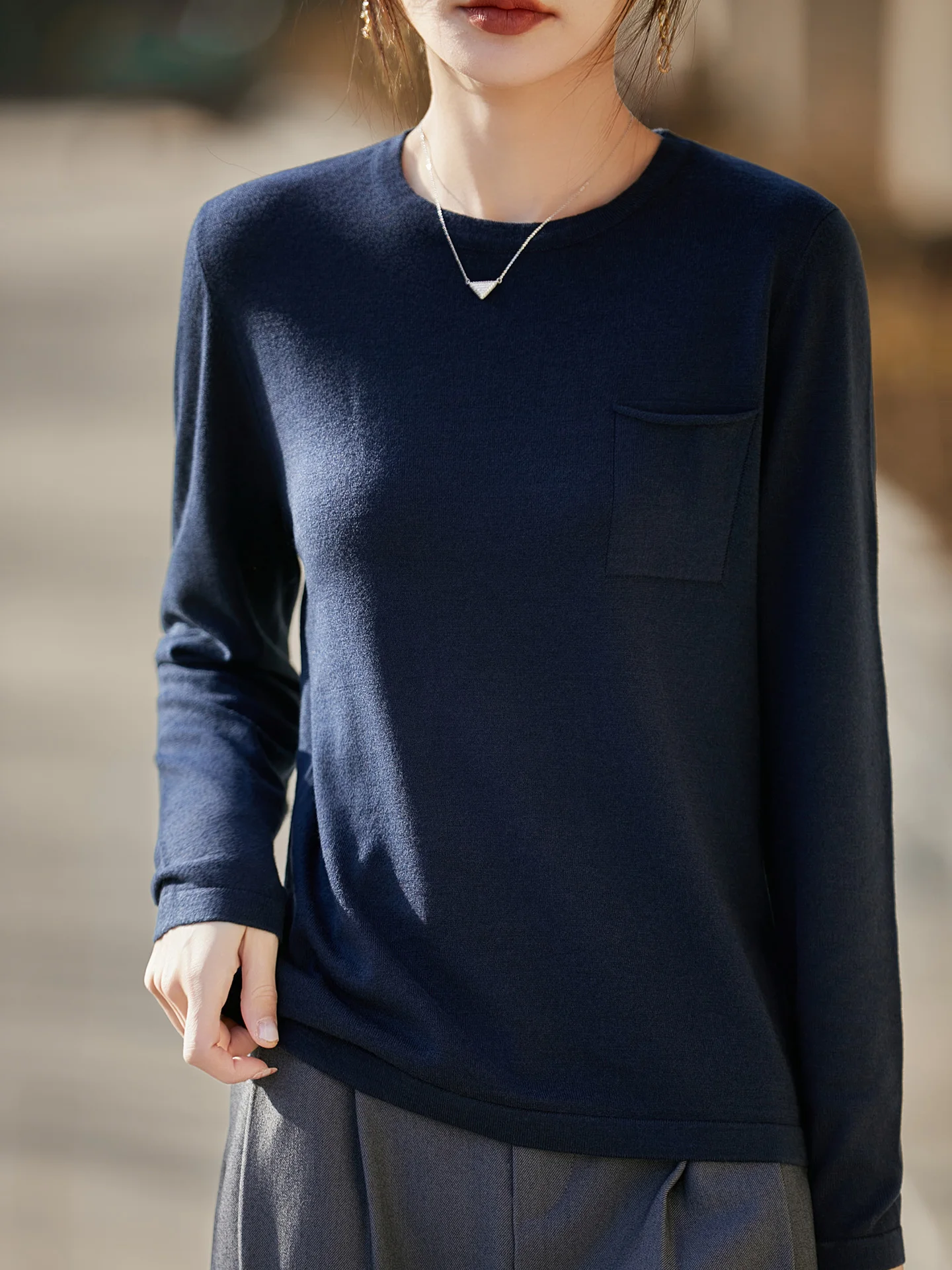 

Cozy Spring Autumn Women's T-Shirts New Spinning Wool Blend Female Knitwear Casual Pullover Long Sleeve Clothes Tops Lady Blouse