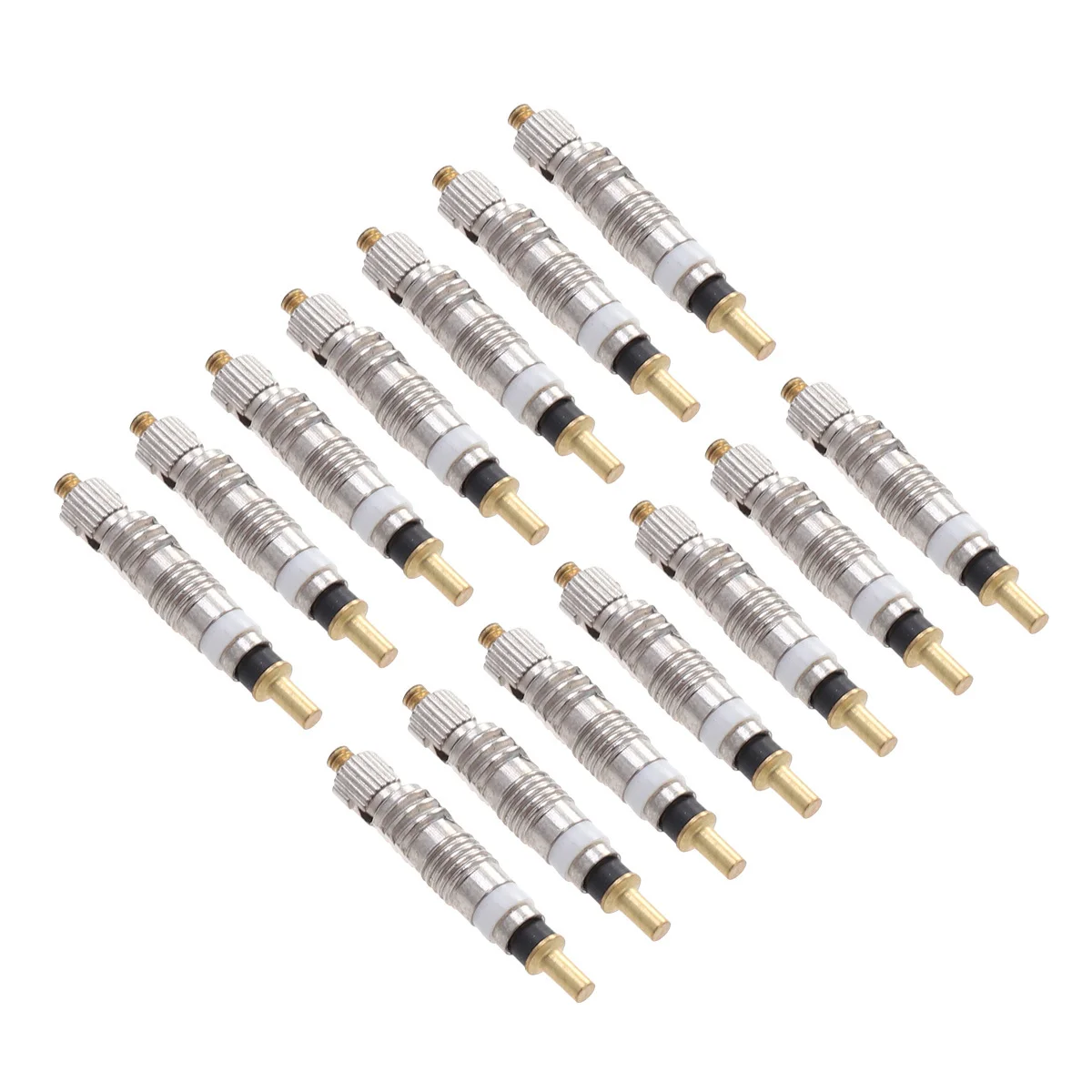 

12Pcs Style Tyre Core for Tubeless Bikes Copper Nickel Plated Durable Safe Reliable Universal Compatible