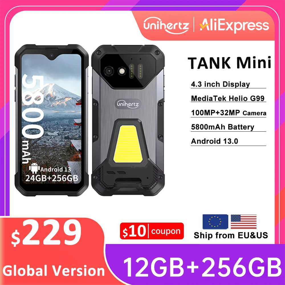 Прочный мини-телефон Unihertz 8849 Tank Mini1