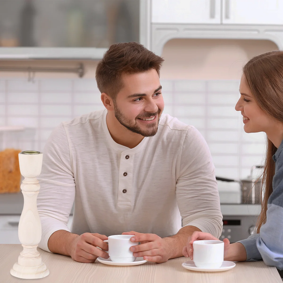 

4pcs Wooden Holder Solid Wood Mini Candlestick Creative Stand For Home Wedding Decor Desktop Gift Wood Candlestick