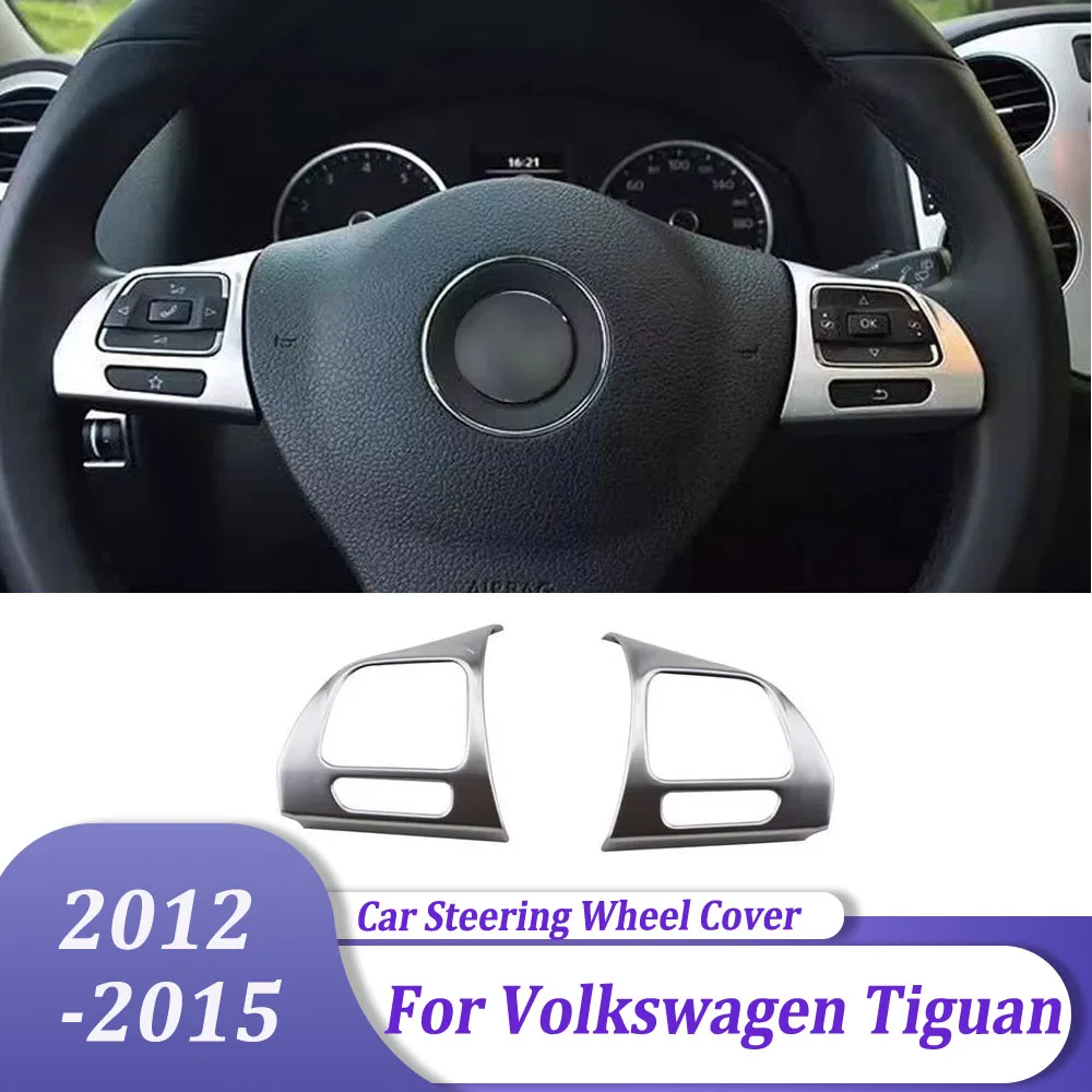Car Styling Accessories Steering Wheel Protective Cover Trim Sticker For Volkswagen VW Tiguan 2012 2013 2014 2015