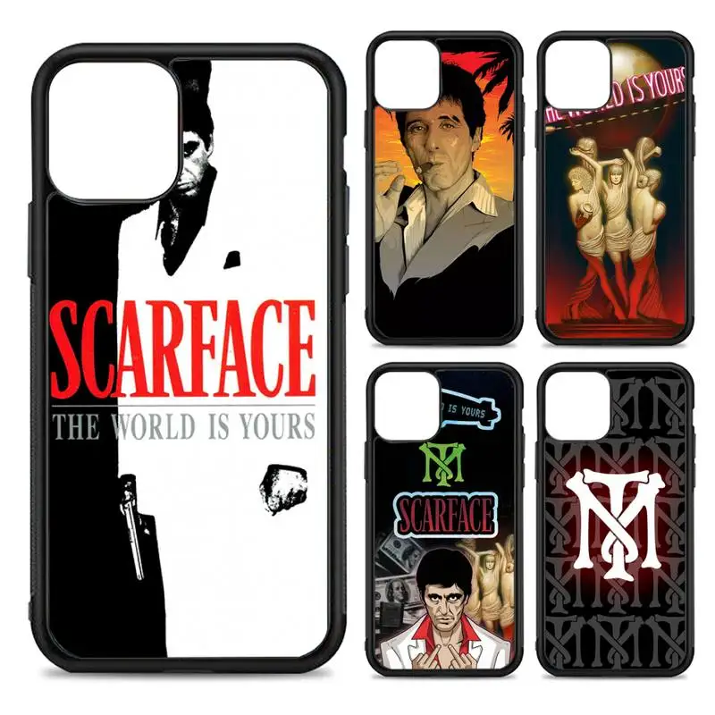 

Scarface Tony Montana Phone Case Silicone PC+TPU Case For iPhone 14 11 12 13 Pro Max 8 7 6 Plus X XR Hard Fundas