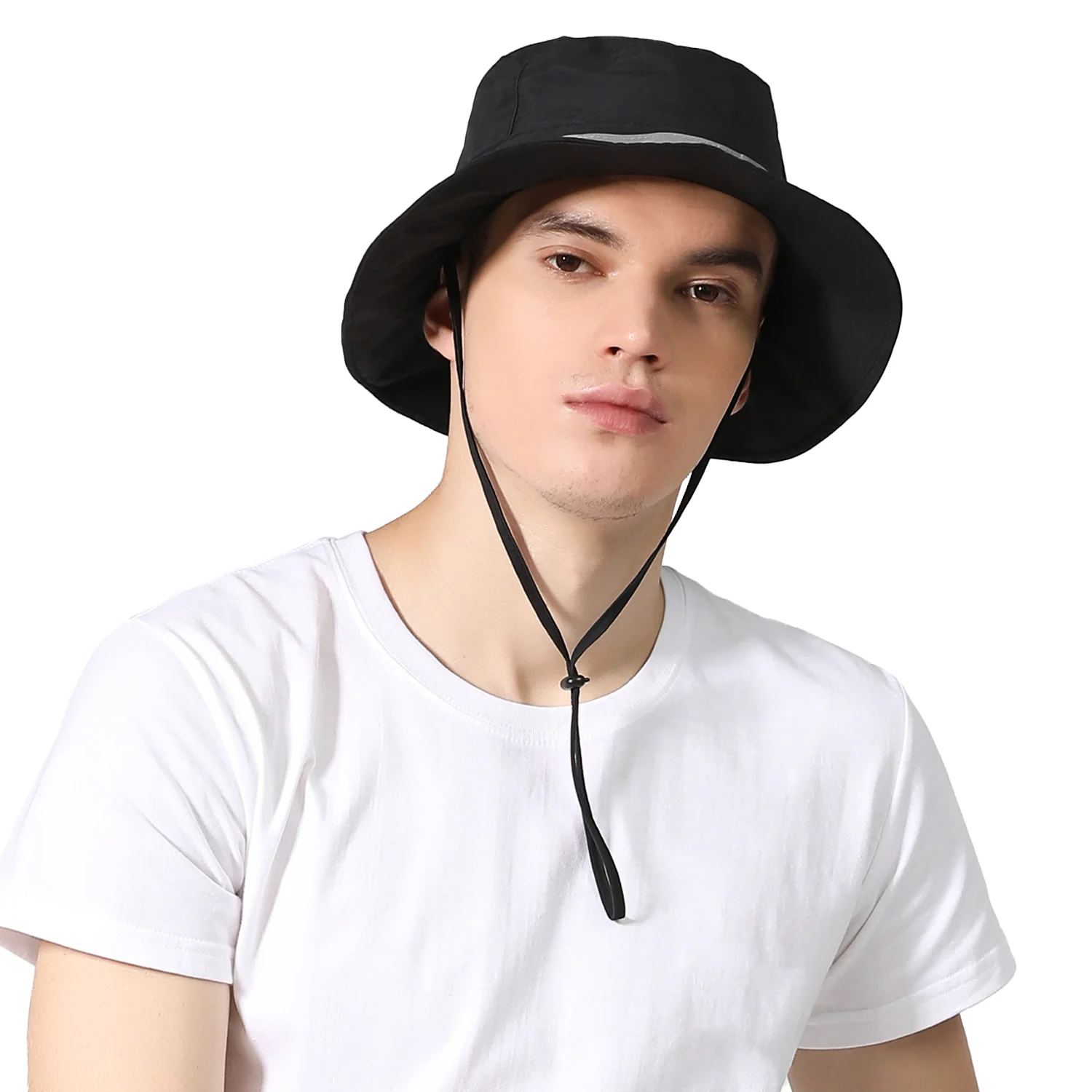 Broad-brimmed Sun-block Hat Waterproof & Comfy Versatile Bucket-style Fashionable