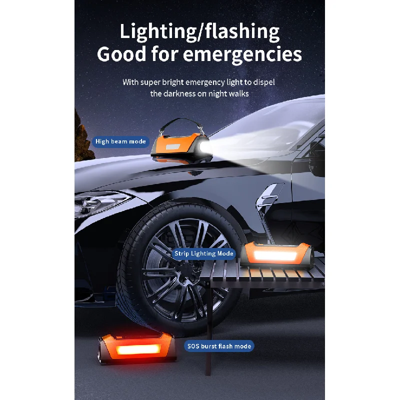 جهاز معزز بطارية بنك الطاقة المحمول بقدرة 16000 مللي أمبير في الساعة مع مضخة هواء وشاحن للهاتف المحمول #4