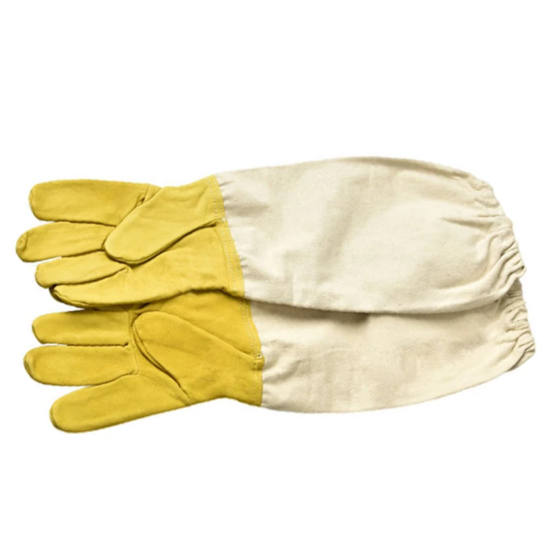BEESTAR Economic Sheepskin Beekeeping Gloves Leather and Canvas Safety Gloves Against Bees