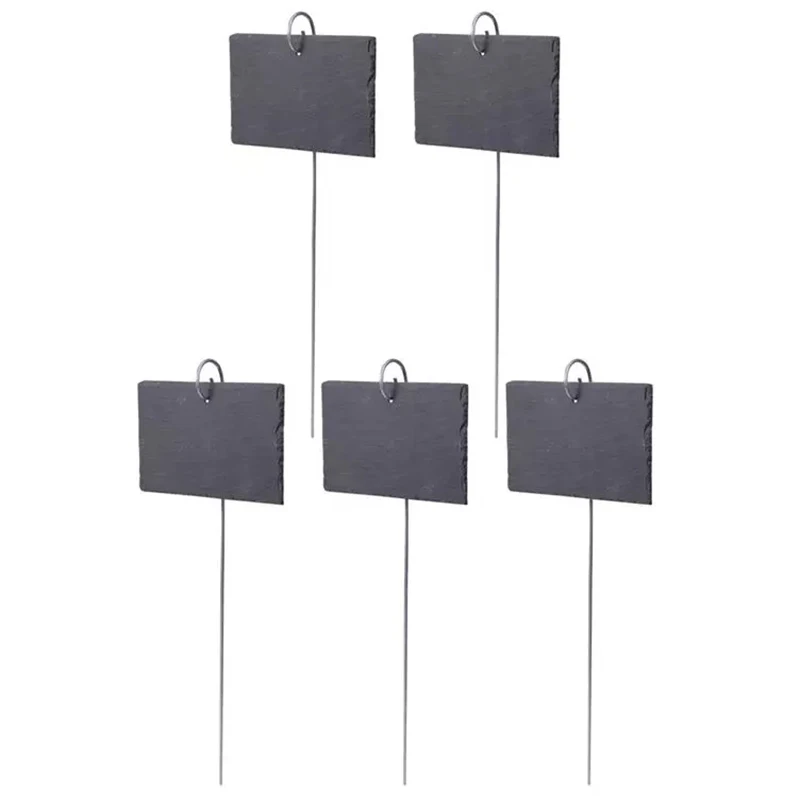 

HOT SALE Slate Gardening Labels Rectangular Plant Tag Iron Hanging Display Sign For Flower Bed Pots Planters