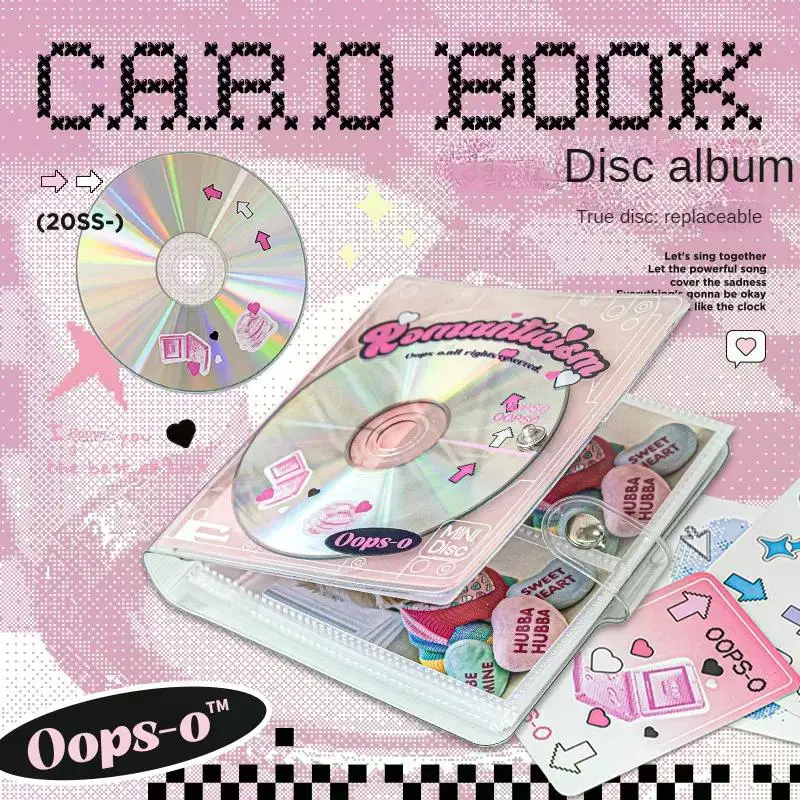 Retro CD Kpop Photocards Collect Book Binder A7 Notebook Cover Diary Agenda Planner Stationery Photo Album Set