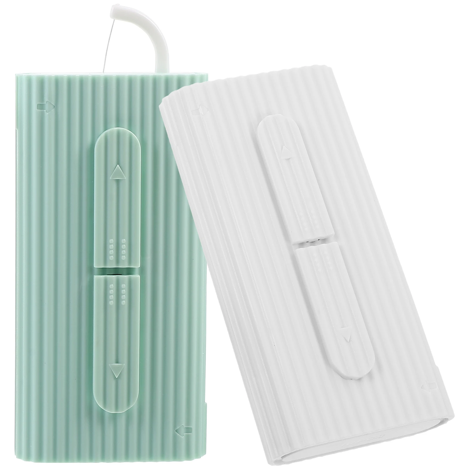 

2 Pcs Teeth Floss ganizer Disposable Picks Compact Compact Floss White Green Daily Use Tooth Supply Box