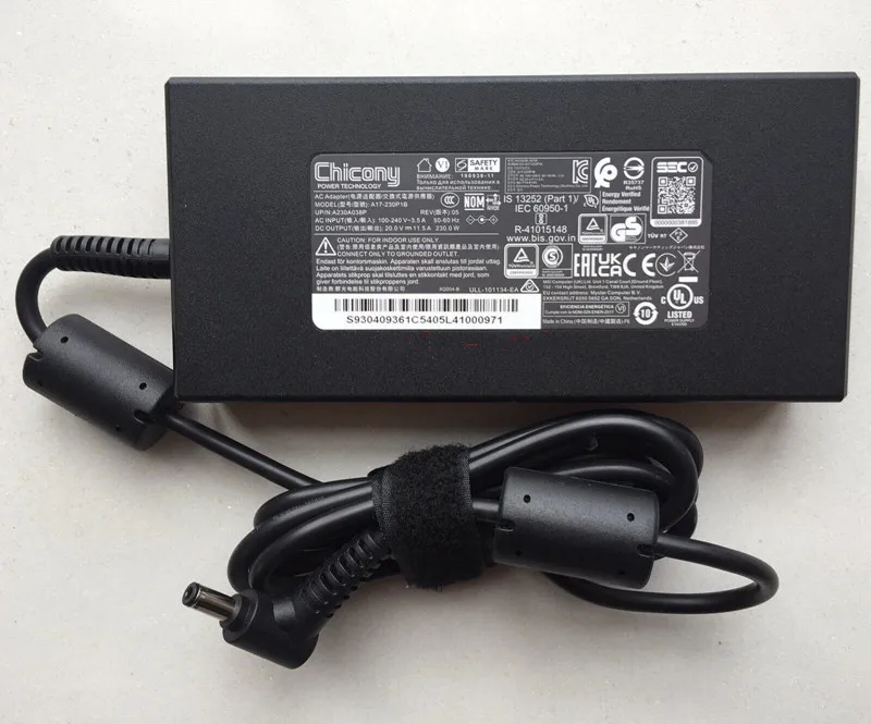 Chicony A17-230P1B 230W 20V 11.5A AC Power Adapter Charger For Schenker XMG NEO 15-E21 Gaming Laptop XOTIC G70PNP Clevo PD70PNP