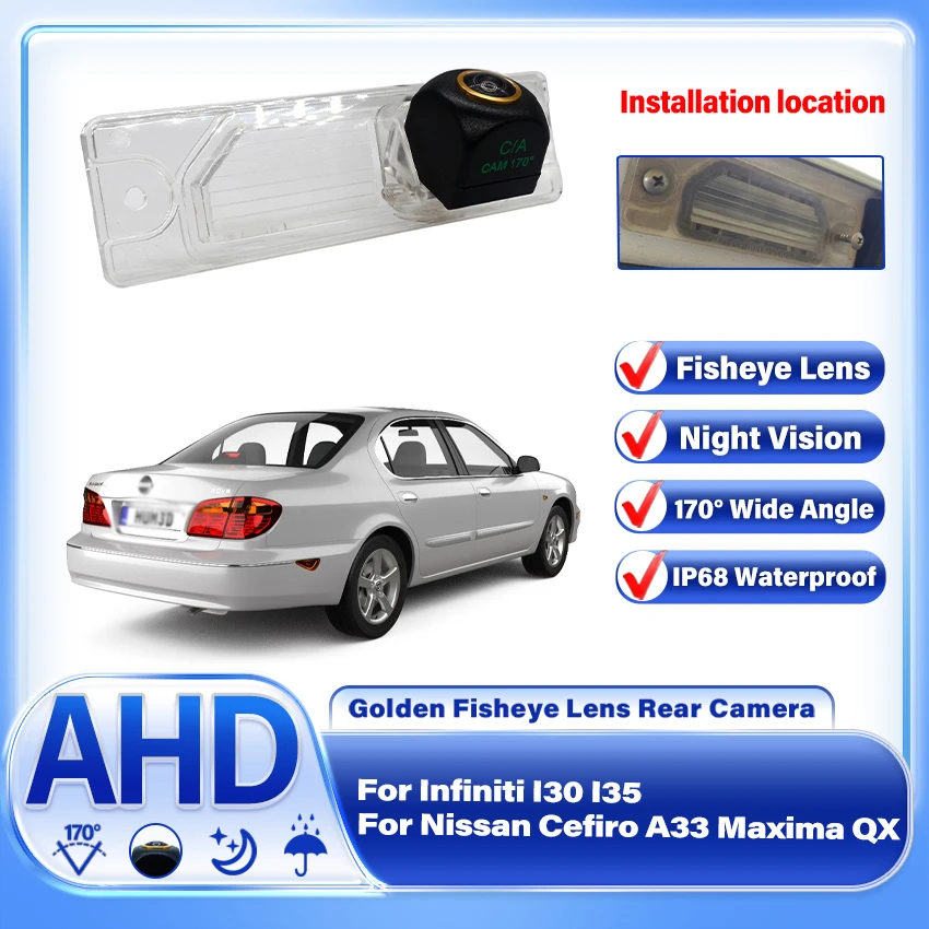 

Car Rear View Reversing Camera AHD CCD Night Vision Back up Reverse Camera For Nissan Cefiro A33 Maxima QX For Infiniti I30 I35