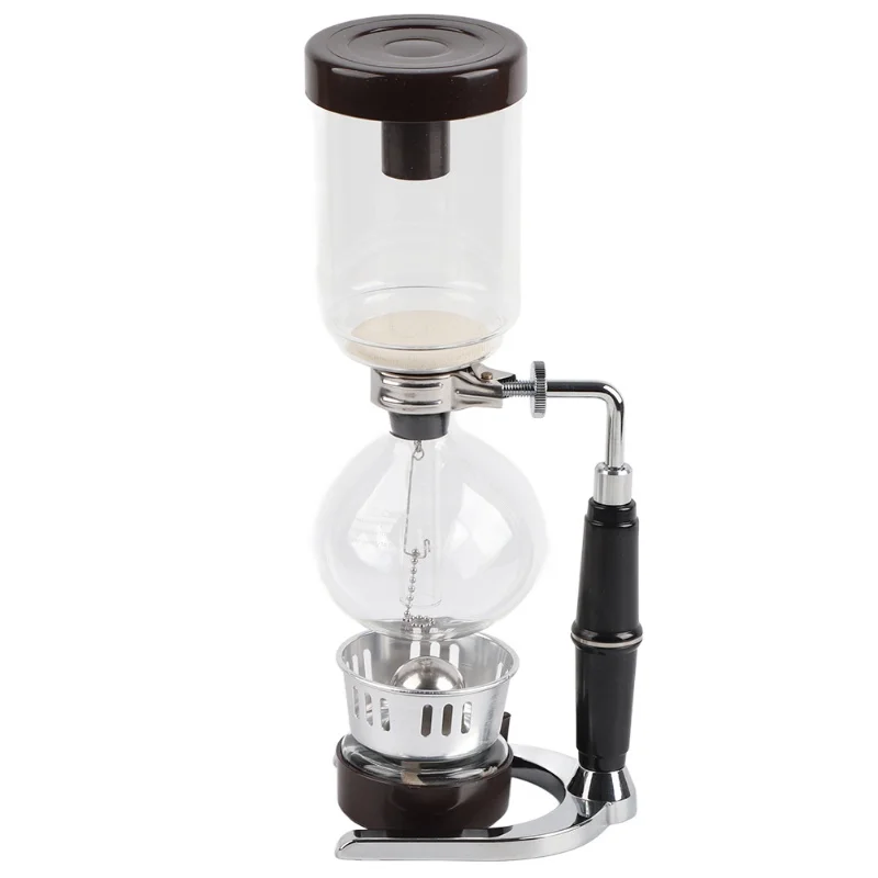

Coffee Pot Set with Filter Home Use Siphon-Style Heat-Resistant Glass Coffee Pot Manual Coffee Maker Black
