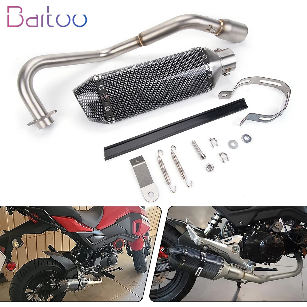 

Universal 51MM Motorcycle Exhaust Pipe Muffler System Slip-On Muffler DB Kill For Honda Grom 125/MSX125/ABS 13-25 CR1857