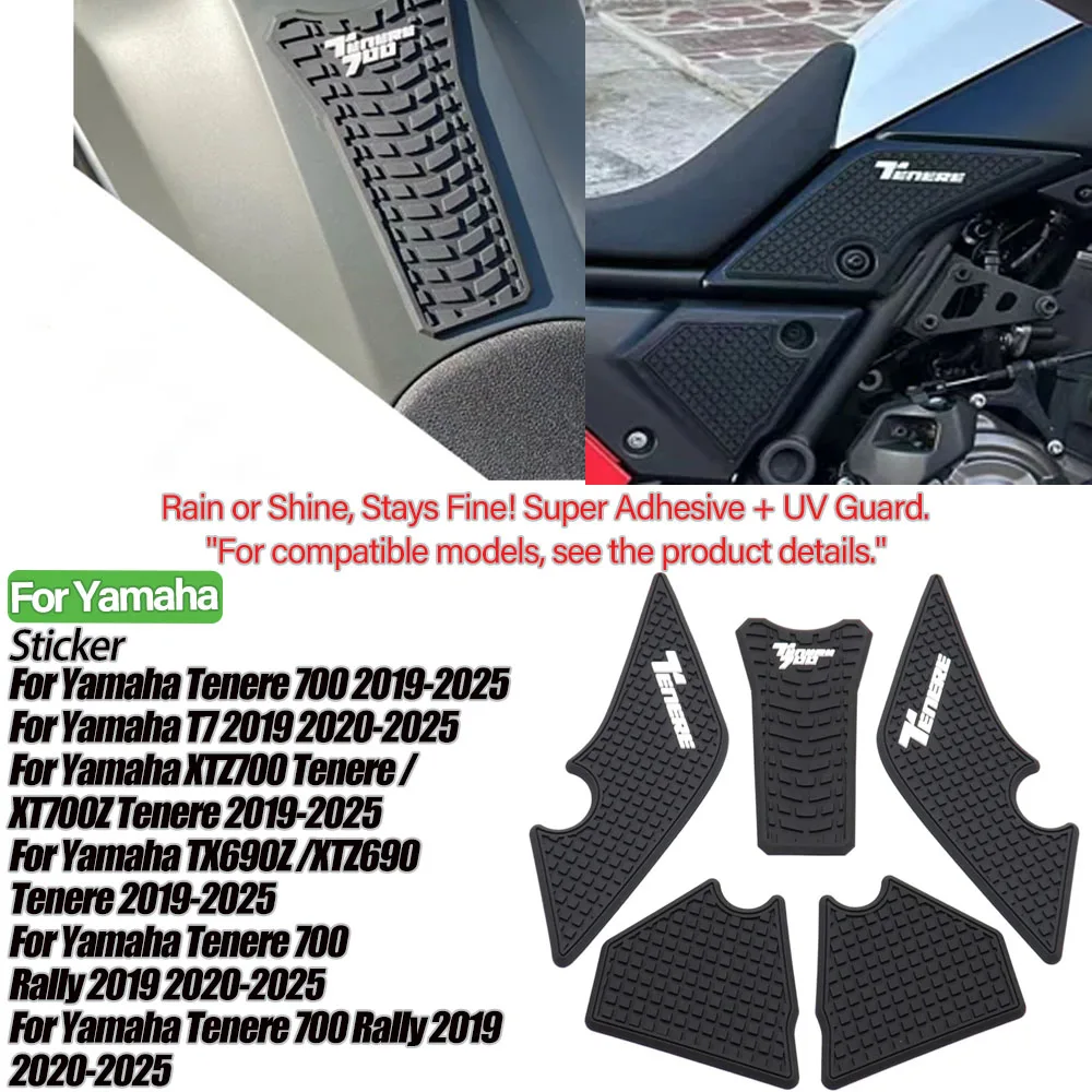 

For YAMAHA TENERE 700 Side Fuel Tank Pad Tenere 700 Rally T700 Tank Pads Protector Stickers Side Sticker XTZ 690 2019-2025