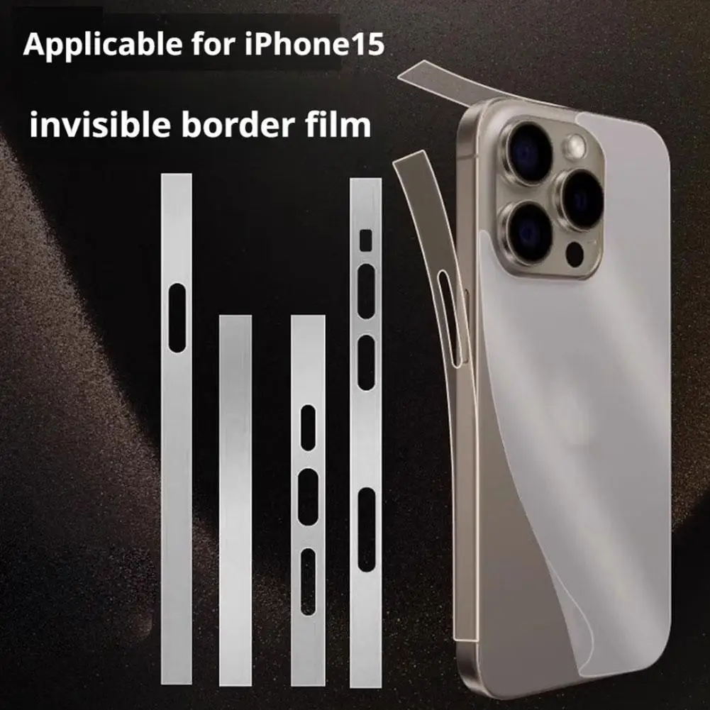 1Set Side Frame Hydrogel Film For iPhone 17 Pro Max Frame Phone Border Film for iPhone17pro Anti-scratch Sticker