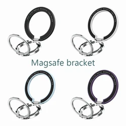 Magsafe metal diamond 3 sections sticker with strong magnetic suction ring holder for mobile phone, metal 360 ° rotating chargin